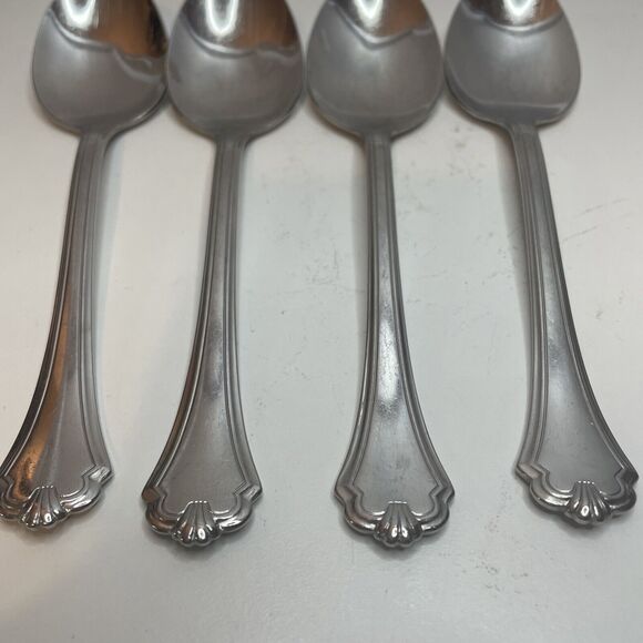 SET OF 4 ONEIDA MIDTOWNE STAINLESS STEEL 6-7/8" OVAL SOUP/PLACE SPOONS - Picture 3 of 7